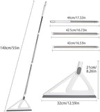 Multifunction Silicone Broom，Squeegee Broom Sweeping Water and Pet Hair，Rubber Broom Sweeper for Floor Bathroom Kitchen Shower，Rugs，Glass Windows（White）