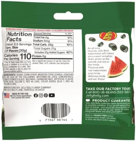 Jelly Belly Gourmet Jelly Bean, Watermelon, 3.5 oz. Bag