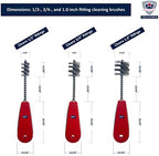 Copper Pipe Cleaner, Pipe Fitting Brushes, Clean Inside of Fittings for Soldering, 3PC: 1/2 in, 3/4 in, and 1.0 inch