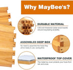 Beehive Starter Kit 8-Frame Bee Boxes and Frames Starter Kit Wax Coated Bee Hives and Supplies Starter Kit Including Beekeeping Tools Kit with Beekeeping Veil