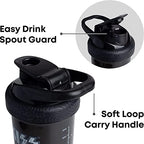 Smartshake Revive KISS Protein Shaker Bottle with Storage – 750ml Protein Shake Bottles KISS Merchandise Gift Shaker Cup, Guitar Gifts for Men, Rock Band Collection