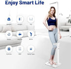 Medical Office Scale,Smart Physician Scale, Medical Scale for Weight and Height Measurement, Non-Contact Sonar Ranging All-in-One LCD Display for Measuring Weight, Height, Obesity, BMI and More