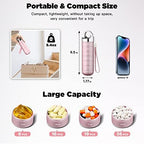 Zannaki Metal Travel Pill Organizer, Portable Waterproof Weekly Pill Box, Large Aluminum Alloy Container, BPA Free 7 Day Daily Medicine Organizer Holder for Vitamin, Fish Oil, Supplement