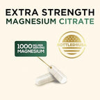 Magnesium Citrate 1000mg Per Serving - Extra Strength Magnesium for Bone, Muscle, Nerves & Heart Health Support, Natural Magnesium Supplement for Calm & Whole Body Support, USA Bottled - 60 Capsules