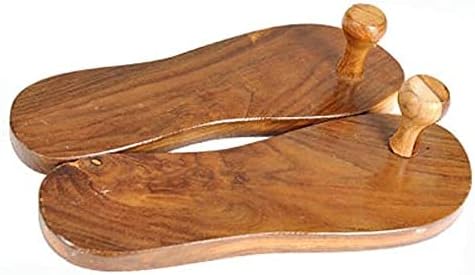 Will and Weaves Wooden Khadau Wooden Chappal Wooden Sandals Handcrafted Wooden Khadau Traditional Wooden Sandal