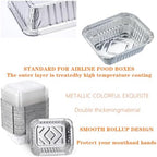 1 Lb Small Aluminum Foil Pans with Clear Lids (50 Pack), Disposable Cookware, Takeout Trays, Food Containers for Restaurants & Catering, Recyclable