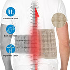 Decompression Belt - Inflatable Spinal Traction Brace for Lumbar Support and Lower Back Pain, Back Reliever for Men and Women, Beige (29-49 Inch Waist)