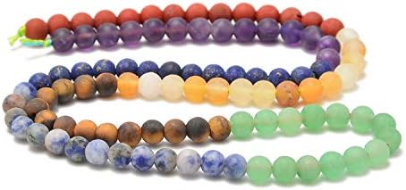AD Beads Healing Reiki 7 Chakras Yoga Natural Gemstone Round Loose Beads Matte 4mm 16" Matte 4mm