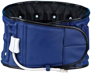 Inflatable Lumbar Brace Belt,Back Support Pain Relief and Injury Prevention,Backache, Slipped Disc,Spinal Stenosis (Color : Blue)