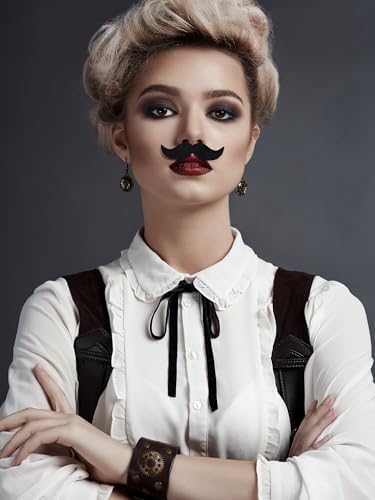 Giegxin 175 Pcs Fake Mustaches Bulk for Kids Stick on Mustache Kids Beard Self Adhesive Sticker School Classroom Costume Beard Novelty