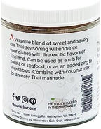 Organic Thai Seasoning Spice Blend, with Salt, Authentic Thai Spice and seasonings for Cooking Flavorful Food - Pad Thai, Chicken Satay, Noodle, Curries, and Meat / All-Natural, Kosher, Vegan, Gluten Free, Keto -No MSG- 4oz Glass Jar