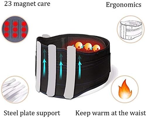 Self-Heating Lumbar Brace Belt Lower Back Support Relief Pain, Herniated Disc, Sciatica, Scoliosis, Compression Belt for Men and Women (Size : S)