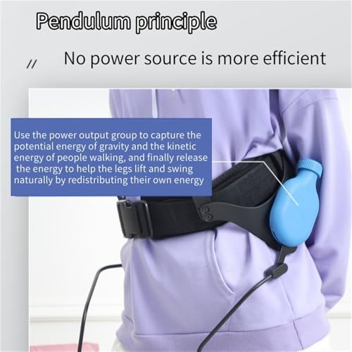 Exoskeleton for Walking Assistance, Ergonomic Power Walking Aid for Elderly, Assistive Walking Device for Leg Lift and Climbing Support, Adjustable Disability Walking Aids(Black,Large)