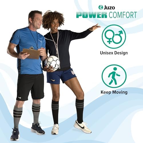 Juzo Power Comfort, 2601 Knee-High, 20-30 mmHg, Cushioned Sole Compression Sock - Men & Women, Tall