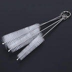 4 Pieces teapot spout Brush Nylon Bristle Cleaner for Electric Kettles, Vacuum Bottles, Cups and Bottles; Stainless Steel Handle