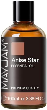 Anise Star Essential Oil, MAYJAM Pure Anise Star Oils for Diffusers, 3.38FL.OZ/100ML Star Anise Essential Oil with Premium Glass Dropper, Anise Oil