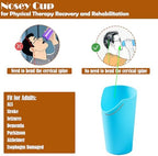 2pcs Nosey Cups 8.7oz,Elderly Care Cups for Physical Therapy Recovery and Rehabilitation (2)