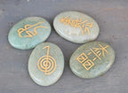 Jet Usui Reiki Healing Set Chakra Balancing Meditation Gemstone Spiritual Energized Positive (Green Aventurine)
