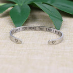 JoycuFF Bracelets for Women Funny Inspirational Gifts for Her Sister to Sister Jewelry Mantra Cuff Bangle