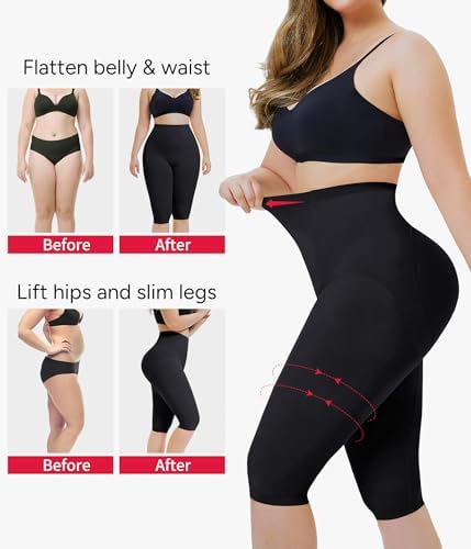 Nebility Compression Leggings for Women Seamless Shapewear Butt Lifting Panties Waist Trainer Tummy Control Thigh Body Shaper