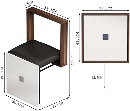 HAMOM Modern Wall Folding Chair, 7CM Ultra Thin, Suitable for Entrance, Bedroom, Bathroom, Living Room, etc