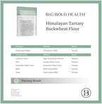 BIG BOLD HEALTH Organic Himalayan Tartary Buckwheat Flour - Gluten Free | Rich in Polyphenols & Antioxidants | 100% USDA Organic Grain-Free Flour | Non-GMO | USA Grown (2lb)
