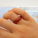 FUTIMELY 2Pcs 6mm Red Carnelian Crystal Rings for Women Natural Agate Carnelian Gemstone Stackable Plain Band Ring(Size 6 7 8 9 10)