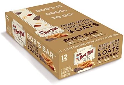 Bob's Red Mill 12pk Peanut Butter Chocolate & Oats Bar, 12 bars (Pack of 1) - Non GMO, Gluten Free, Kosher