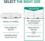 Lunderg Padded Toilet Seat Riser for Seniors - Adds 3 inches. Universal Fit - FIRM Raised Toilet Seat Cushion with High-Density Foam for Enhanced Comfort & Elevation. Post-Surgery Must have (White)