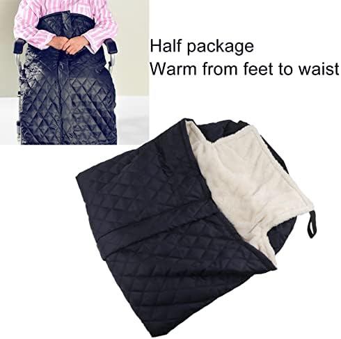 Wheelchair Blanket,Thicken Warm Wheelchair Fleece Wrap Blanket Double Layer Designed Wheelchair Cover for Adults The Aged Patient (Black)