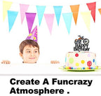 Happy Birthday Cake Topper Motorbike Theme Kids Party Decor Picks for Motorcycle Rider Racing Decorations Supplies Black