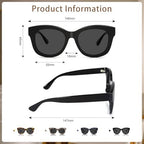 JiSoo Oversized Reading Glasses for Women Men, Stylish Designer Readers Women with Large Frame