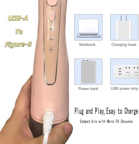 Water Flosser USB Charging Cable Replacement 2 Pack,5V Power Cord Compatible with Nicwell,Fairywill,Aquasonic,Nicefeel,Oralfree, MOSPRO,Cremax,Tovendor,Hangsun,Insmart,Zerhunt Oral Irrigators