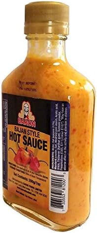 Baron Bajan Style Hot Sauce 7 Ounces (200 grams)