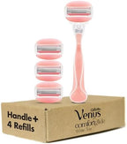 Gillette Venus ComfortGlide White Tea Women's Razor 1 Handle + 4 Blade Refills
