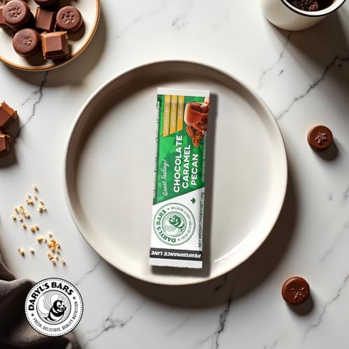 Daryl's Bars, Chocolate Caramel Pecan On the Go Whey Protein Bars, Gluten Free, Low Sugar, 22gr of Protein Snack, Meal Replacement, Pack of 1