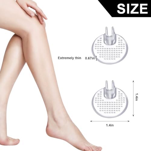 2 Pairs Silicone Thong Sandal Toe Protectors Flip Flop Gel Toe Guards Cushion Pain Prevention and Non-Slip Cushions Between Toe for Sandals Clear