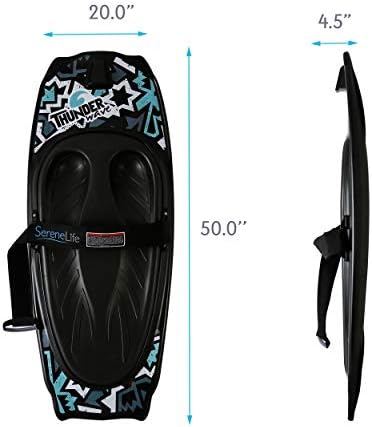 SereneLife Water Sport Kneeboard with Hook for Kids & Adults, Kneeboard with Strap for Boating, Waterboarding, Kneeling Boogie Boarding, Knee Surfing