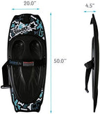 SereneLife Water Sport Kneeboard with Hook for Kids & Adults, Kneeboard with Strap for Boating, Waterboarding, Kneeling Boogie Boarding, Knee Surfing