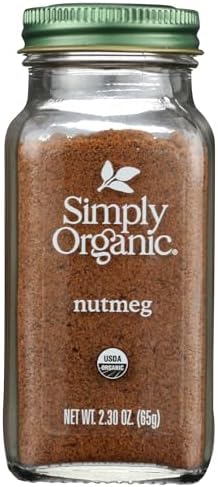 Simply Organic Ground Nutmeg, Kosher, USDA Certified Organic, 2.3 Ounce (Pack of 6)