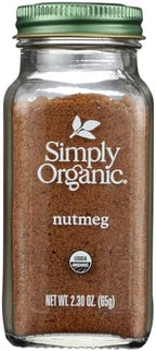 Simply Organic Ground Nutmeg, Kosher, USDA Certified Organic, 2.3 Ounce (Pack of 6)