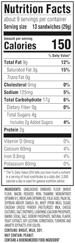RITZ Bits Cheese Sandwich Crackers, Snacks for Kids and Adults, Lunch Snacks, 8.8 oz