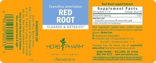 Herb Pharm Red Root Liquid Extract for Cleansing and Detoxifying - 1 Ounce (DRROOT01)