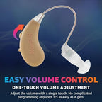 Hearing Amplifiers Set with New Digital Technology - Almost Invisible Design and Rechargeable USB Dock - Personal Pair Sound Amplifier with Adjustable Volume Tone Control By MEDca