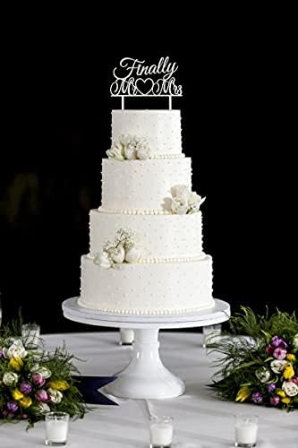 Finally Mr & Mrs Cake Topper, Mr & Mrs Wedding Cake Topper, Wedding Anniversary Bridal Shower Party Decorations