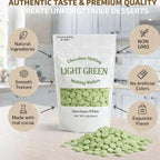 Light Green Chocolate Melting Wafers 1LB – Smooth and Creamy, Perfect for Dipping, Baking, Candy Making, and Decorating Desserts – Ideal for Fountains, Coating, and Molded Chocolates (1 pound) (Light Green)