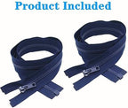 MebuZip 2PCS #5 27 Inch Separating Jacket Zippers Resin Zipper Molded Plastic Zippers Bulk for Sewing Coat Jackets Clothes (Navy Blue)