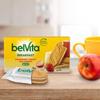 Kraft Belvita Strawberry Yogurt Crunch Pack of 8 (8 Boxes of 5 bars, Total 40 Bars)