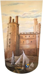 Heal with Appeal Amputee stump sock, Wales Castle Mural B, 3Ply stump sock