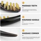 FERCAISH Ox Horn Massage Tool for Back, Neck, Eyes and Face - Meridian Head Scraping Stick for Guasha Therapy and Trigger Point Treatment